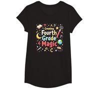 MAD Creating Fourth Grade Magic T-Shirt, Girls, Black, Medium