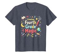 MAD Creating Fourth Grade Magic T-Shirt, Kids, Heather Blue, 8 Years