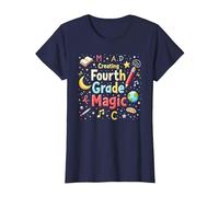 MAD Creating Fourth Grade Magic T-Shirt, Women, Navy, M
