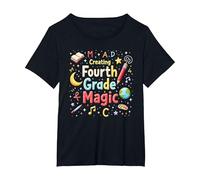 MAD Creating Fourth Grade Magic T-Shirt, Women's Plus, Black, 5X