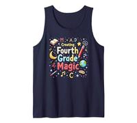 MAD Creating Fourth Grade Magic Tank Top, Men, Navy, S
