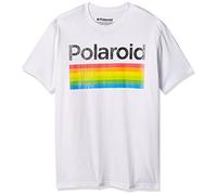 Mad Engine Men's Logo Vintage Style Rainbow T-Shirt, White, S