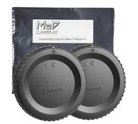 MaD F Mount Body Cap Cover & Rear Lens Cap for Nikon D3500 D3400 D3300 D3200 D5000 D5100 D5200 D5300 D5500 D5600 D7000 D7100 D7200 D7500 D850 D800 D810 D780 D750 D610 D500 D600 D5 D4 D3 and More