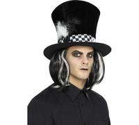 Mad Hatter Halloween Tea Party Top Hat Mens Ladies Fancy Dress Bad Hatter Access