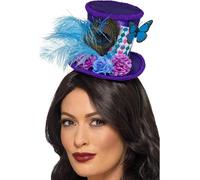 Mad Hatter Wonderland Purple Top Hat Headband Tea Party Adult Costume Accessory