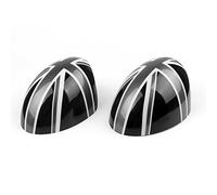 MAD HORNETS 1 Pair classic Black/White Union Jack UK Flag design rear view mirror covers for Mi-ni Cooper R55 R56 R57 R58 R60 R61 with Auto Powerfolding only