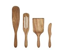 Mad Hungry, As Seen On TV, WKA 51218, 4-Piece Premium Acacia Wood Spurtle Set - Natural