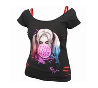Mad Love Harley Quinn Short-Sleeved T-Shirt DC Comics Black XL