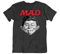 MAD Magazine Alfred E Newman Comedy Retro T Shirt Tee Mens Womens Gift XL Black