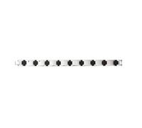 Mad Man 33129 Motorcycle Bike Chain One Size Fits Most, Silver Durable Stainless Steel Mens' Jewelry Everyday Link Bracelet, Black Cross