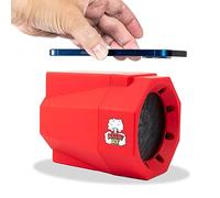 Mad Man Phone Volume Amplifier Sound Booster - No Bluetooth or Cables, Set Smartphone on Speaker to Amplify Audio, Universally Compatible, Works with Speakerphone, Perfect for Seniors (Red)