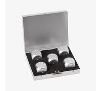 Mad Man Silver Brushed Stainless Steel Dice Set Gift HM2190