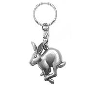 Mad March Hare Pewter Keyring