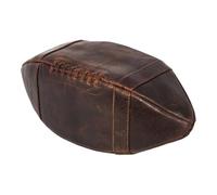 Mad Monkey American Football Toiletry Bag Genuine Leather Football Design, Brown, 27,5 cm, Football-Design