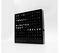 Mad Monkey Digital Word Clock, Black, 20 x 20 cm