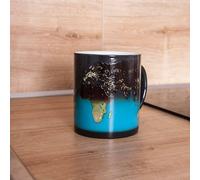 Mad Monkey Mug with World Map - Colour Changing Mug Day and Night