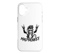 Mad Monkey Punk Rock Graphic Rebel Cartoon Case for iPhone 16 Plus