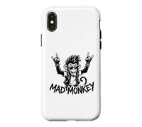 Mad Monkey Punk Rock Graphic Rebel Cartoon Case for iPhone X/XS