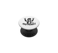 Mad Monkey Punk Rock Graphic Rebel Cartoon PopSockets Adhesive PopGrip