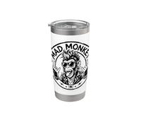 Mad Monkey Punk Rock Graphic Rebel Cartoon Stainless Steel Insulated Tumbler