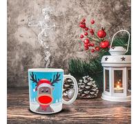 Mad Monkey Reindeer Mug with Colour Changing Magic Coffee Cup