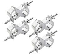 Mad Owl Stage Lighting Equipment & Accessories,Aluminum C-clamp Scaffolding Heavy Duty Truss Clamps Adjustable 30-35mm/1.18-1.38 inches for Moving head beam lighting (4pack Silver color)