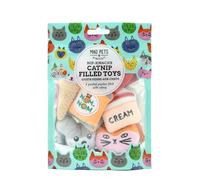 Mad Pets Catnip Toys Set for Cats x6 | Soft, Durable, Indoor Catnip Filled Playful Toys | Resealable Pouch Fun, Cute, Engaging for Cats Owners and Lovers