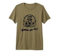 Mad Scientist at Work in Laboratory Evil Laughter B/W Premium T-Shirt