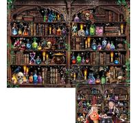Mad Scientist Backdrop Halloween Apothecary Witch Photography Background Magical Bookshelf Party Decorations Banner Photo Props (7x5FT)