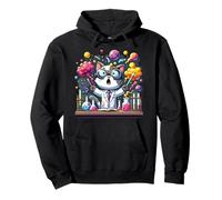 Mad Scientist Cat Funny Chemistry Science Lover Pullover Hoodie