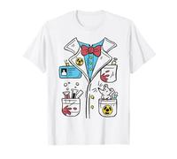Mad Scientist Costume professor Kids Men Women Lab Coat T-Shirt