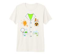 Mad Scientist or Chemist White Lab Coat Halloween Costume Premium T-Shirt