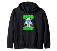 Mad Scientist Panda Bear Funny Animal STEM Science Geek Zip Hoodie