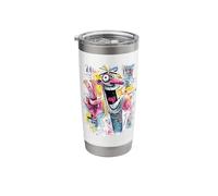 Mad Scientist Peace Graffiti Pop Character Graphic Art Sign Stainless Steel Insulated Tumbler