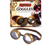 MAD SCIENTIST VICTORIAN STEAMPUNK LOOK PILOT BROWN GOOGLES EXPLORER FANCY DRESS