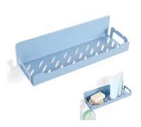 MAD Shower Shelf, Bathroom Objects, Bathroom Shelf, Kitchen Shelf, Spice Rack, Wall Shelf and Soap Holder (Large, Matt Blue)