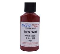 MAD TOUCH UP PAINT FOR CHILLI RED 851 KIT BMW MINI JOHN COOPER BOTTLE BRUSH REPAIR PAINT CHIP (PAINT + PRIMER + LACQUER)