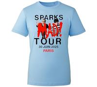 MAD! Tour Sparks 2025 Paris T-Shirt - Concert Fan Tee - Limited Edition Band Merchandise (Sky, 2XL Years)