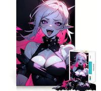 Mad Vampire Anime Girl 1000 Piece Jigsaw Puzzles for Adults Recall Boost Smooth Thick Real Challenge Wall Accent (38x26cm)