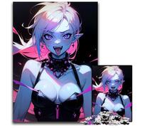 Mad Vampire Anime Girl 1000Piece Jigsaw Puzzle Challenging Puzzles Ideal for Lover Perfect Christmas New Year Valentine's Gift 1000 PCS(38x26cm)
