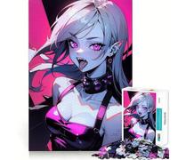 Mad Vampire Anime Girl Puzzles for Adults 1000 Puzzles Brain Power Nice Thick Fun Challenge Premium Gift (50x75cm)