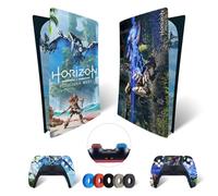 MaD Vision® Extra-Durable Skin Kit for PlayStation 5 (PS5) Digital | Matte Vinyl Decal Set for Console + 2 Controllers - for Horizon Forbidden West Design