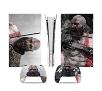 MaD Vision® Extra-Durable Skin Kit for PlayStation 5 (PS5) Digital Slim | Matte Vinyl Decal Set for Console + 2 Controllers - for God of War|GOW Design