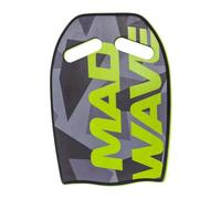 Mad Wave Ergo Kickboard for Swim Training - Hydrodynamic EVA Foam Board with Dual Grip Holes for Improved Leg Strength, Endurance & Technique - Comfortable Swim Accessory for All Levels - Green/Grey