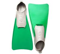 Mad Wave Long Blade Swim Fins - Natural Rubber, Closed Heel Design for Enhanced Leg Strength & Performance - Ideal for Beginners, Snorkeling & Scuba Diving (46-48 Dark Green)
