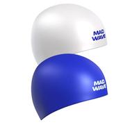 Mad Wave Reverse Champion Swim Cap (White & Blue)