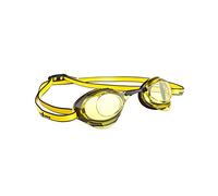 Mad Wave Unisex TURBO Racing Goggles - Hydrodynamic Design, Anti-Fog, UV Protection, Adjustable Nose Bridge, Yellow Lens - One Size