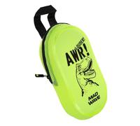 Mad Wave Waterproof Swimming Wet Bag 3L - Dino Print Mesh Storage Pouch for Kids - Secure Zip, Carry Loop & Ventilated Design for Swimwear, Goggles & Wet Gear - Neon Green