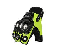 (MAD10CS green short, M (palm width less than 8.5cm)) Four Seasons Motorcycle Gloves Breathable Touch Screen Off-Road Riding Stainless Steel Shell Long Finger Autumn Gloves Non-slip Palm Guard