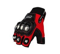 (MAD10CS red short, M (palm width less than 8.5cm)) Four Seasons Motorcycle Gloves Breathable Touch Screen Off-Road Riding Stainless Steel Shell Long Finger Autumn Gloves Non-slip Palm Guard